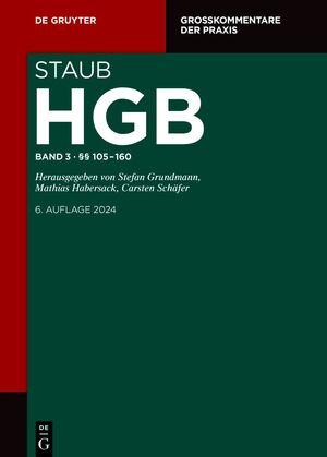 ISBN 9783110552775: HGB Handelsgesetzbuch §§ 105-160