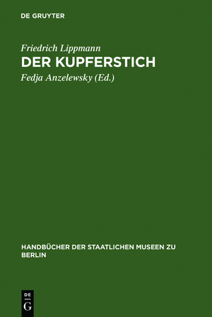 ISBN 9783110990102: Der Kupferstich