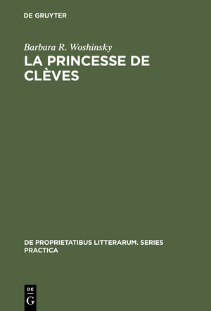 ISBN 9783110991703: La princesse de Clèves