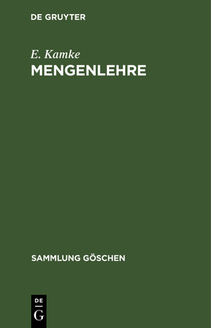 ISBN 9783111002767: Mengenlehre