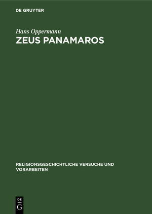 ISBN 9783111015910: Zeus Panamaros