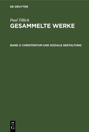 ISBN 9783111079752: Christentum und soziale Gestaltung