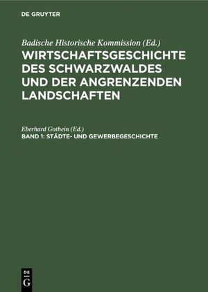 neues Buch – Staedte- und Gewerbegeschichte