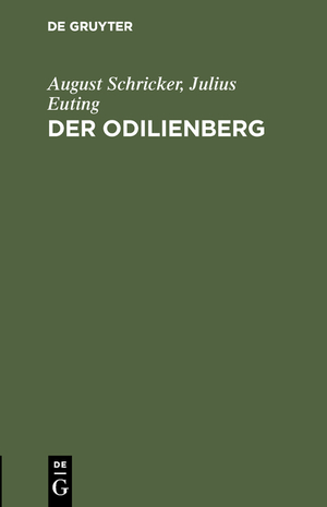 ISBN 9783111115610: Der Odilienberg