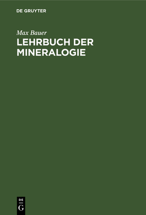 ISBN 9783111166049: Lehrbuch der Mineralogie