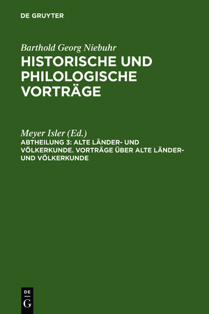 ISBN 9783111204291: Vortraege ueber alte Laender- und Voelkerkunde