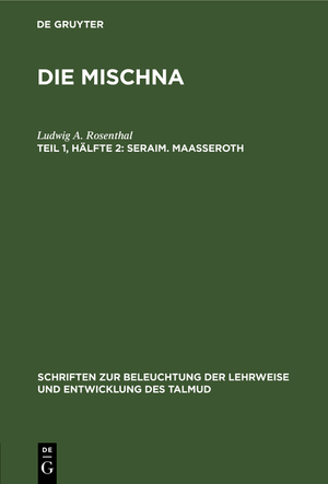 ISBN 9783111242378: Seraim. Maaßeroth