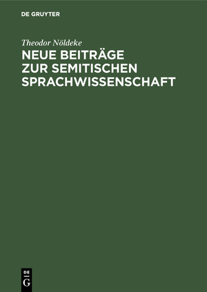 ISBN 9783111287683: Neue Beiträge zur semitischen Sprachwissenschaft