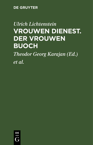 ISBN 9783111319049: Vrouwen Dienest. Der Vrouwen Buoch