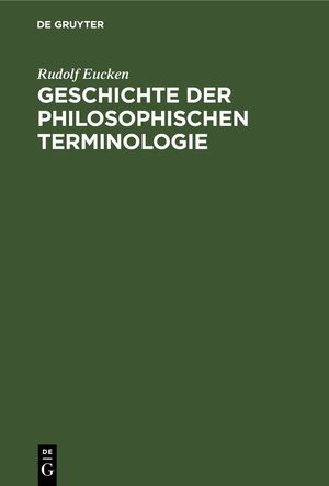 ISBN 9783112301968: Geschichte der Philosophischen Terminologie – Im Umriss dargestellt