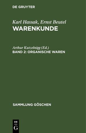 ISBN 9783112304358: Organische Waren