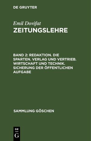 ISBN 9783112310373: Redaktion. Die Sparten. Verlag und Vertrieb. Wirtschaft und Technik. Sicherung der öffentlichen Aufgabe