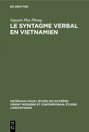 ISBN 9783112326978: Le syntagme verbal en vietnamien