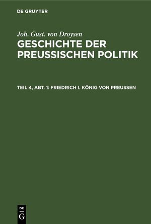 ISBN 9783112367216: Friedrich I. König von Preußen