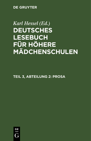 ISBN 9783112374450: Prosa