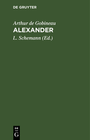 ISBN 9783112377338: Alexander – Tragödie in fünf Aufzügen vom Grafen Gobineau