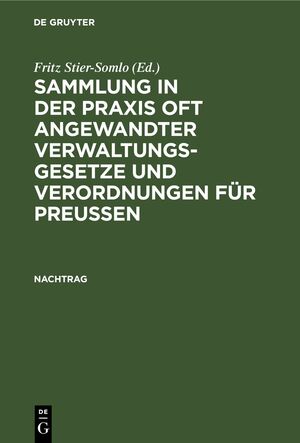 ISBN 9783112393178: Nachtrag