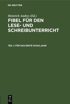 ISBN 9783112397176: Für das erste Schuljahr