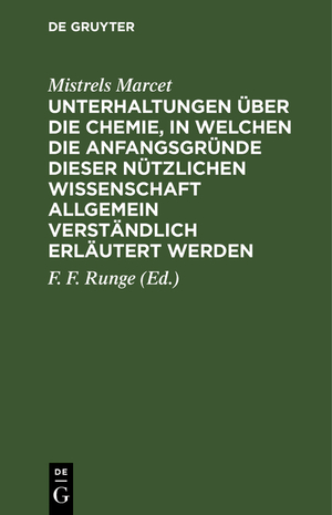 neues Buch – Mistrels Marcet – Unterhaltungen über die Chemie, in welchen die Anfangsgründe dieser nützlichen Wissenschaft allgemein verständlich erläutert werden