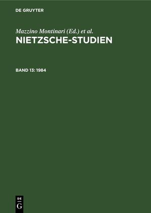 ISBN 9783112418710: Nietzsche-Studien / 1984