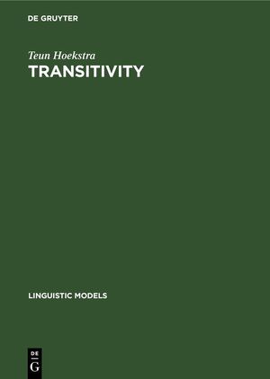 ISBN 9783112419991: Transitivity – Grammatical relations in government-binding theory