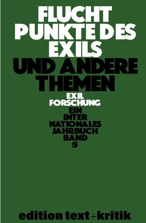 ISBN 9783112422595: Fluchtpunkte des Exils und andere Themen