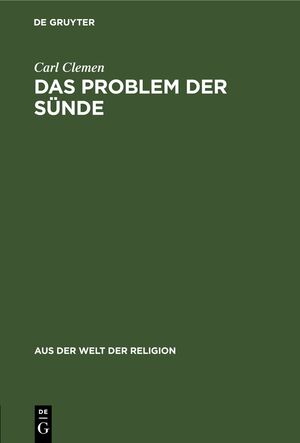 ISBN 9783112433850: Das Problem der Sünde