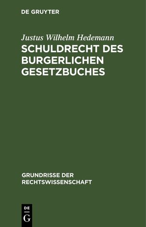 ISBN 9783112447758: Schuldrecht des Burgerlichen Gesetzbuches