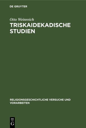 ISBN 9783112455999: Triskaidekadische Studien