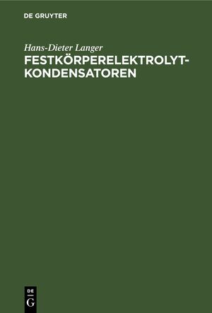 ISBN 9783112619650: Festkörperelektrolytkondensatoren