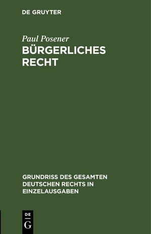 ISBN 9783112633595: Bürgerliches Recht