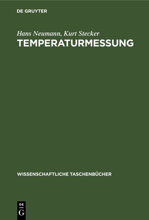 neues Buch – Neumann, Hans;Stecker – Temperaturmessung