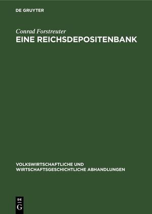 ISBN 9783112675755: Eine Reichsdepositenbank