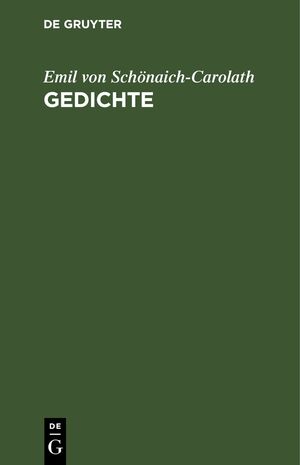 ISBN 9783112684979: Gedichte