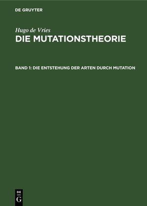 ISBN 9783112687031: Die Entstehung der Arten durch Mutation