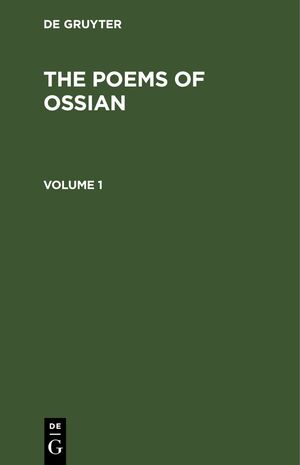 ISBN 9783112688359: The Poems of Ossian. Volume 1