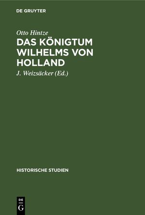 ISBN 9783112690956: Das Königtum Wilhelms von Holland