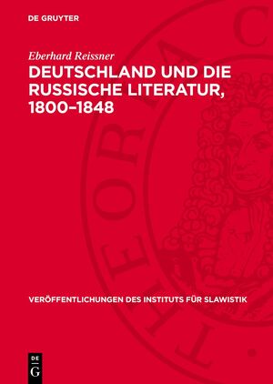 ISBN 9783112710807: Deutschland und die russische Literatur, 1800-1848