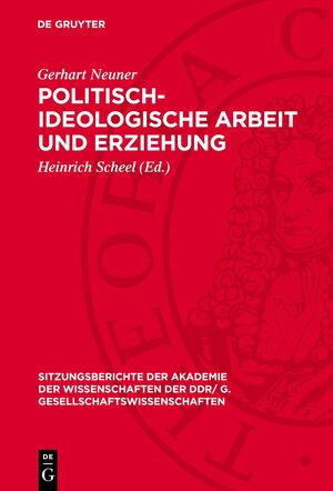 ISBN 9783112744000: Politisch-ideologische Arbeit und Erziehung