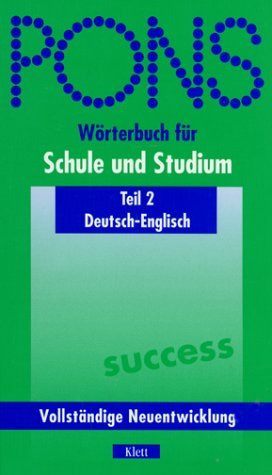 ISBN 9783125175020: PONS Wörterbuch für Schule und Studium – Deutsch-Englisch