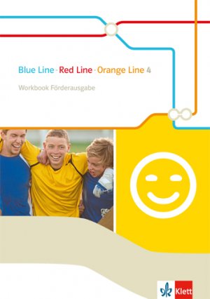 ISBN 9783125489141: Blue Line - Red Line - Orange Line 4 – Workbook Förderausgabe Klasse 8