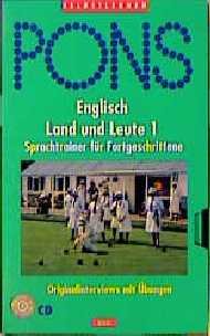 gebrauchtes Buch – Sprachtrainer für Fortgeschrittene mit 3 CD's – Englisch Land und Leute 1  -Originalinterviews mit Übungen