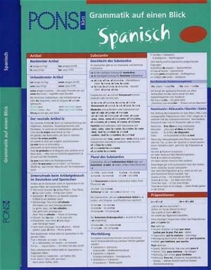 gebrauchtes Buch – PONS Grammatik auf einen Blick Spanisch - kompakte Übersicht, Grammatikregeln nachschlagen