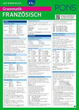 ISBN 9783125618992: PONS Grammatik auf einen Blick Französisch – Alle wichtigen grammatischen Themen auf einen Blick