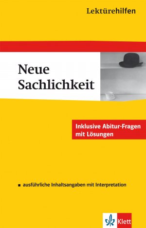 ISBN 9783129230527: Klett Lektürehilfen Neue Sachlichkeit – für Oberstufe und Abitur