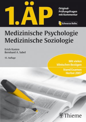 gebrauchtes Buch – Kasten Erich / Sabel – Medizinische Psychologie. Medizinische Sozilogie. 1. ÄP Original-Prüfungsfragen mit Kommentar