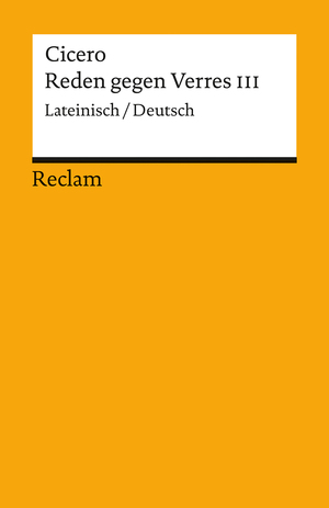 gebrauchtes Buch – Krüger, Gerhard, Cicero und Gerhard Krüger – Reden gegen Verres III: Zweite Rede gegen C. Verres. Zweites Buch. Lat./Dt (Reclams Universal-Bibliothek)