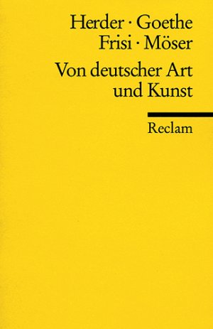 ISBN 9783150074978: Von deutscher Art und Kunst