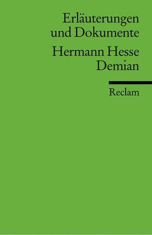 ISBN 9783150081907: Erläuterungen und Dokumente zu Hermann Hesse: Demian