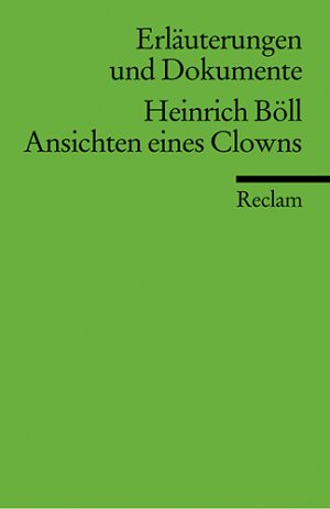 ISBN 9783150081921: Heinrich Böll, Ansichten eines Clowns